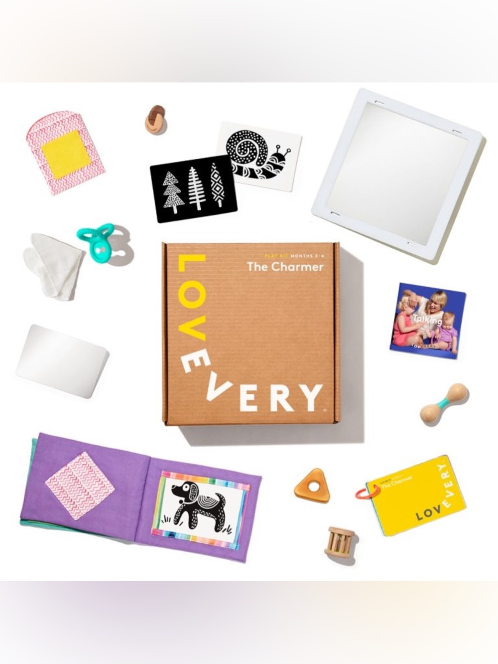 Lovevery The Charmer Play Kit Plus Lovevery books and contrast cards kit
